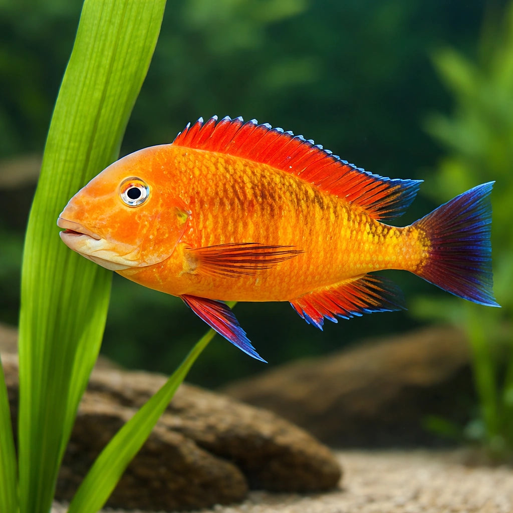 Tropheus brichardi namansi gold 5 - — tropical fish for sale UK — AI scale plant view