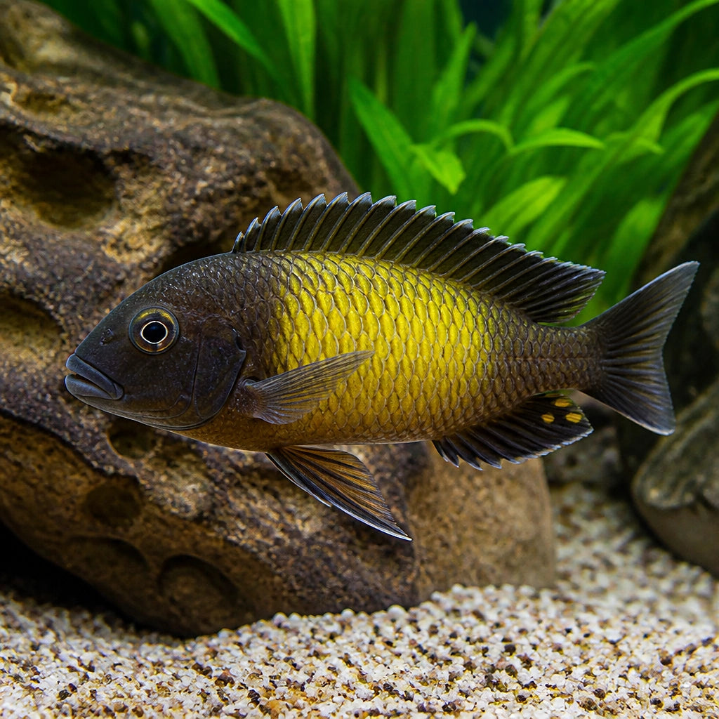 Ilangi Blunthead Cichlid — Lake Tanganyika Cichlids for sale UK — AI natural aquarium view