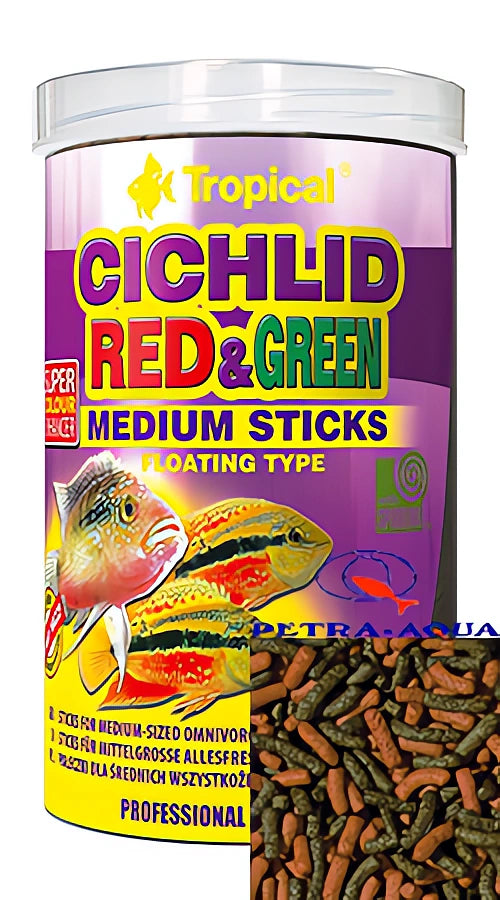 Tropical Cichlid Red & Green Med. Sticks for UK — tropical fish for sale UK