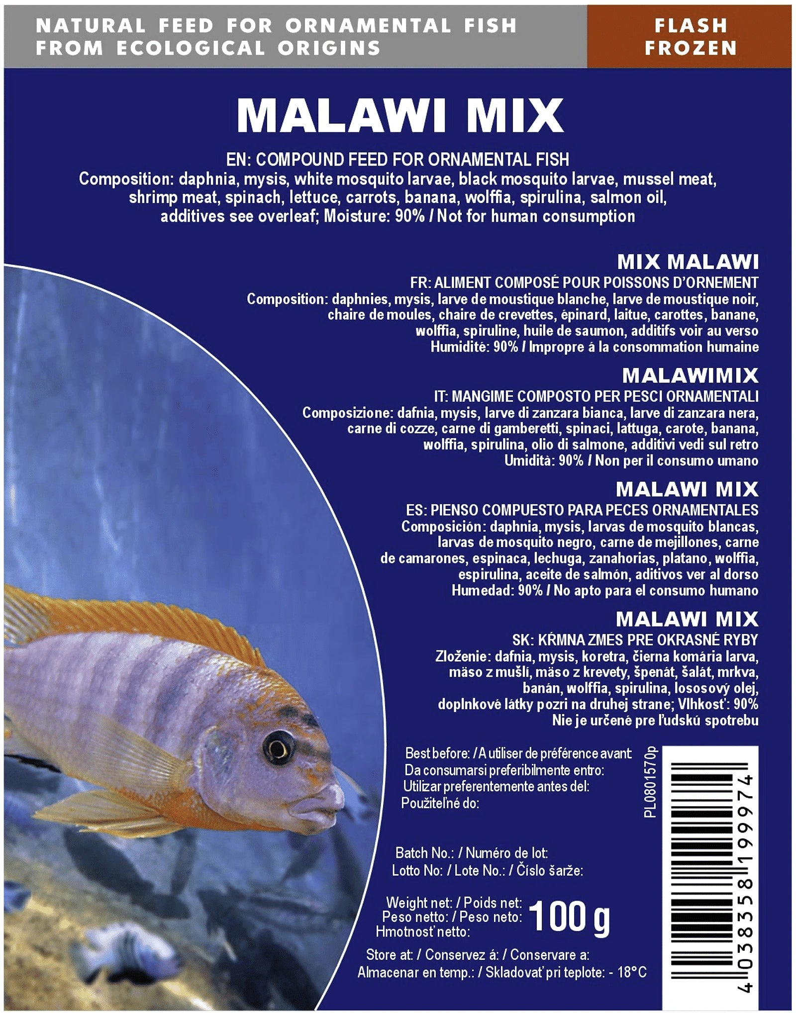 Tropical Fish Food Pellets Blister Pack - UK — Frozen Food-in Blisters
