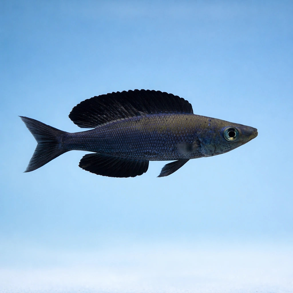Black Smallscale Cyprichromis (Cyprichromis microlepidotus «Black») (Cyprichromis microlepidotus) — A peaceful, open-water…