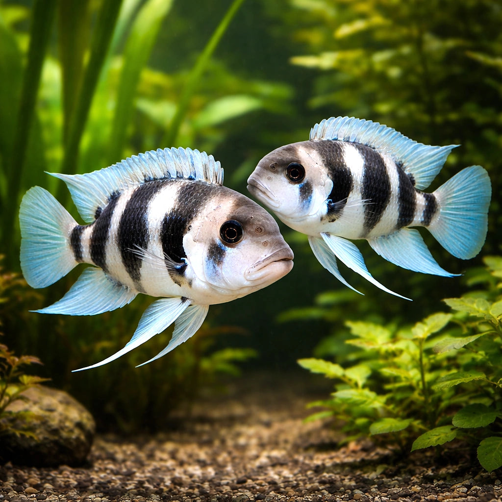 Black Widow Humphead Cichlid - Tropical Fish for Sale UK (Cyphotilapia frontosa) — Add a striking Black Widow Humphead…