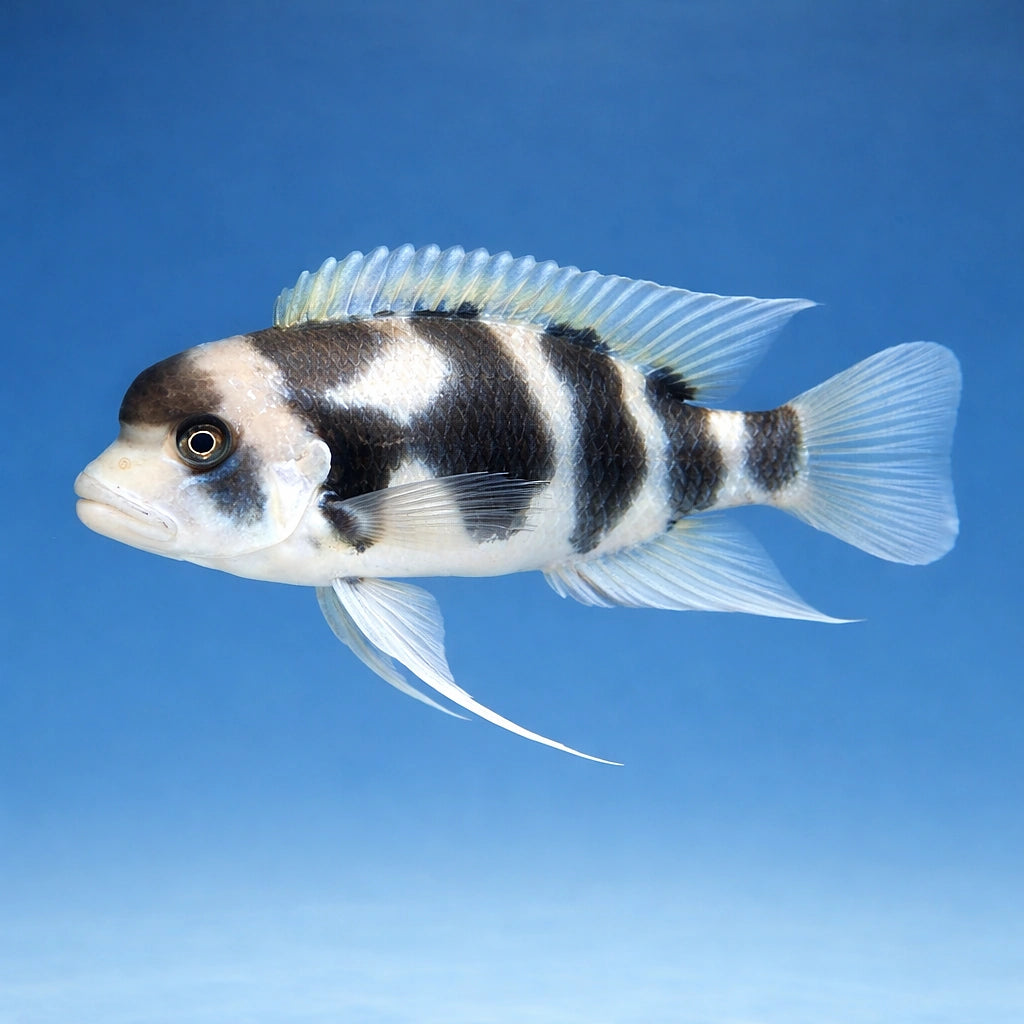 Black Widow Humphead Cichlid - Tropical Fish for Sale UK (Cyphotilapia frontosa) — Add a striking Black Widow Humphead…