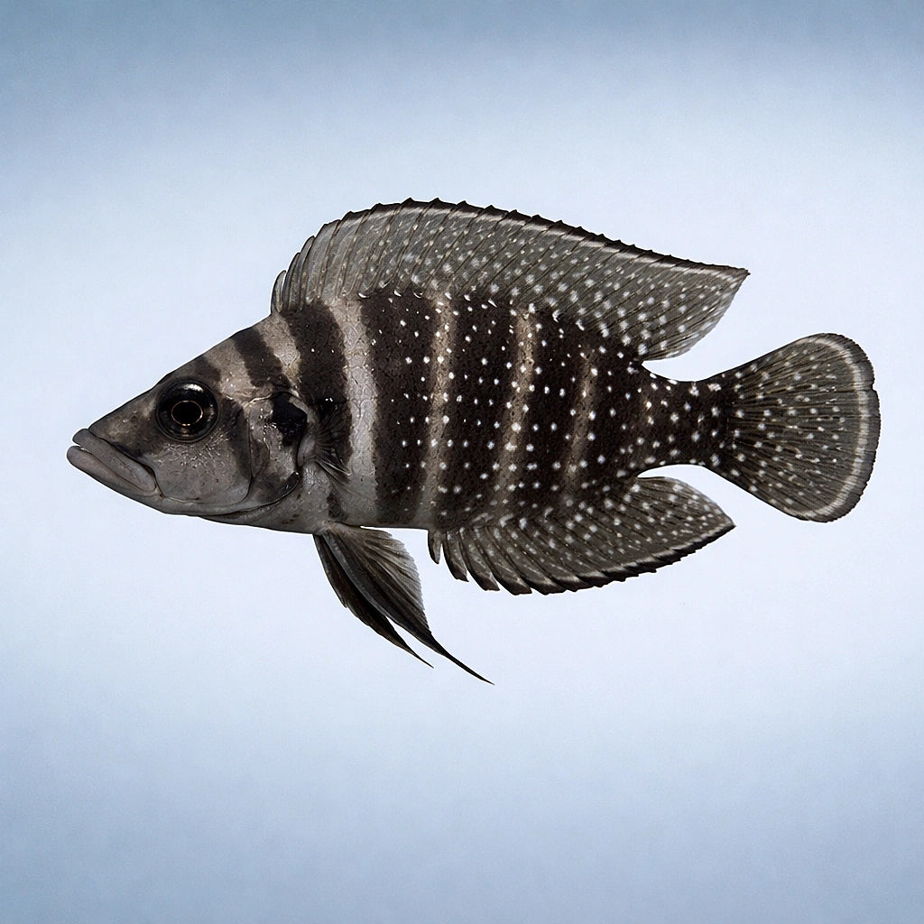 Pearly Compressiceps Zaire — Black Zaire Calvus - UK (Altolamprologus compressiceps) — Add the striking Black Zaire Calvus…