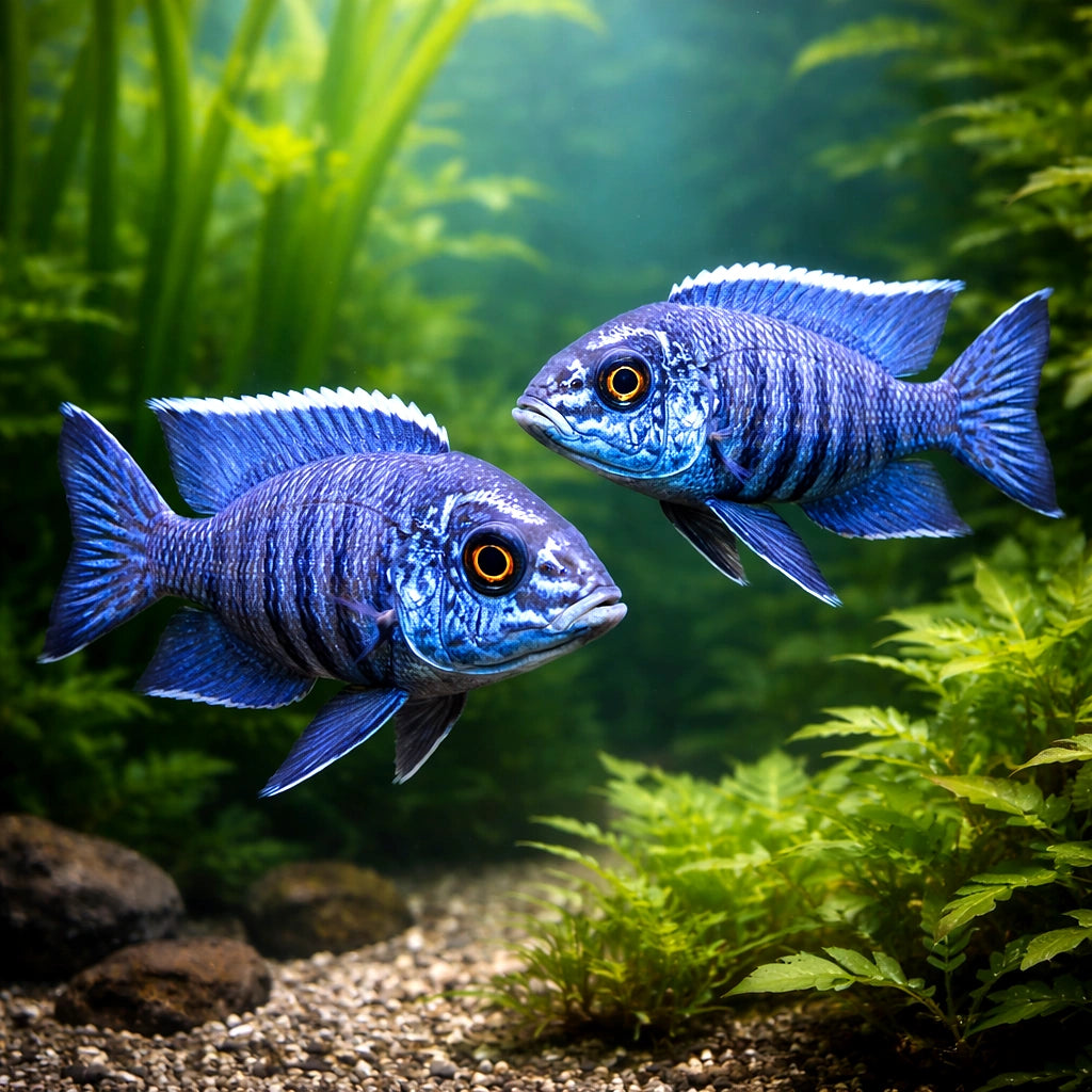 Flavescent Peacock Cichlid — Aulonocara stuartgranti - Tropical Fish for Sale UK (Aulonocara stuartgranti) — Striking — pair…
