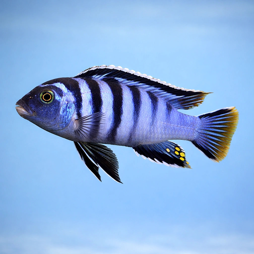 Chindongo elongatus 'Mpanga' - UK (Chindongo elongatus) — Add striking Chindongo elongatus 'Mpanga' to your tank for bold…