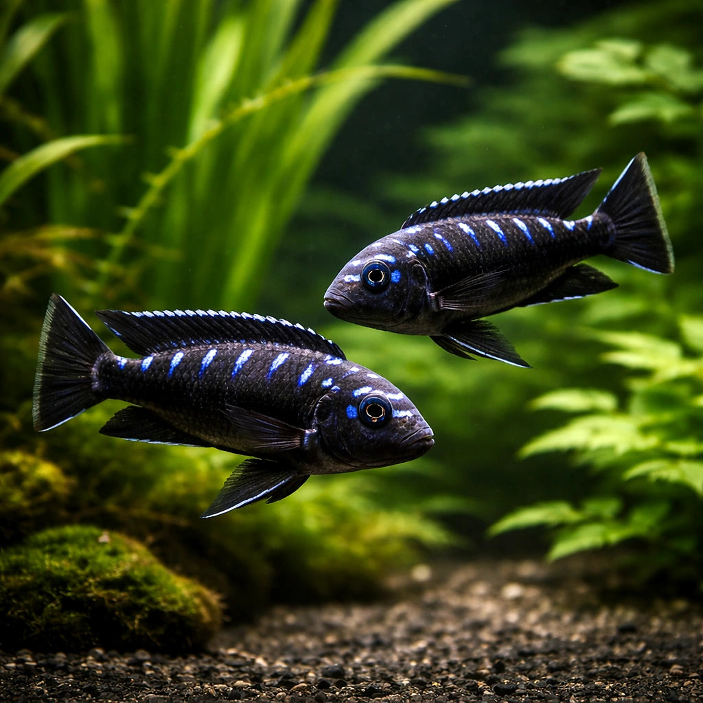 Chindongo elongatus 'Neon Spot' - Tropical Fish for Sale UK (Chindongo elongatus) — Add bold colour and attitude with — pair…