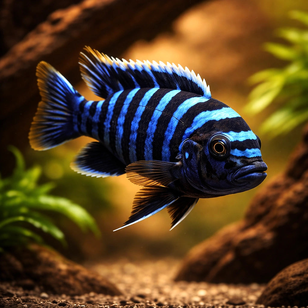 Cichlid Lake Malawi Afra Cynotilapia Chimate - UK (Cynotilapia afra) — Add bold Lake Malawi colour to your tank with this…