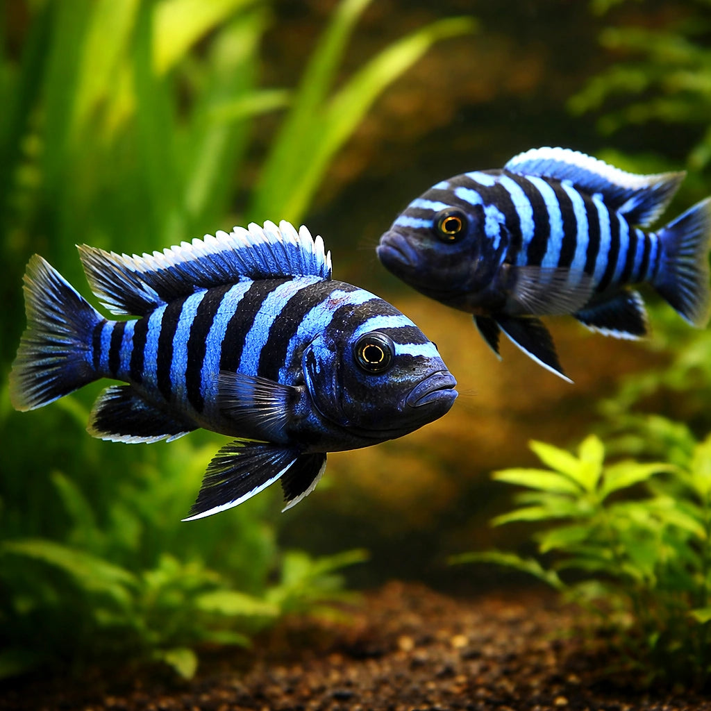 Cichlid Lake Malawi Afra Cynotilapia Chimate - UK (Cynotilapia afra) — Add bold Lake Malawi colour to your tank with this…