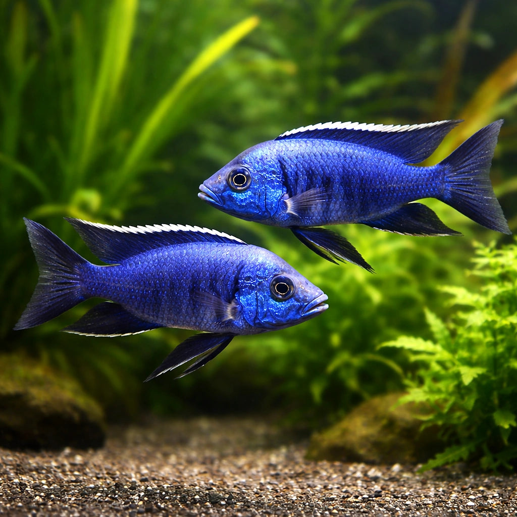 Copadichromis azureus - Tropical Fish for Sale UK (Copadichromis azureus) — A striking blue African cichlid for larger…