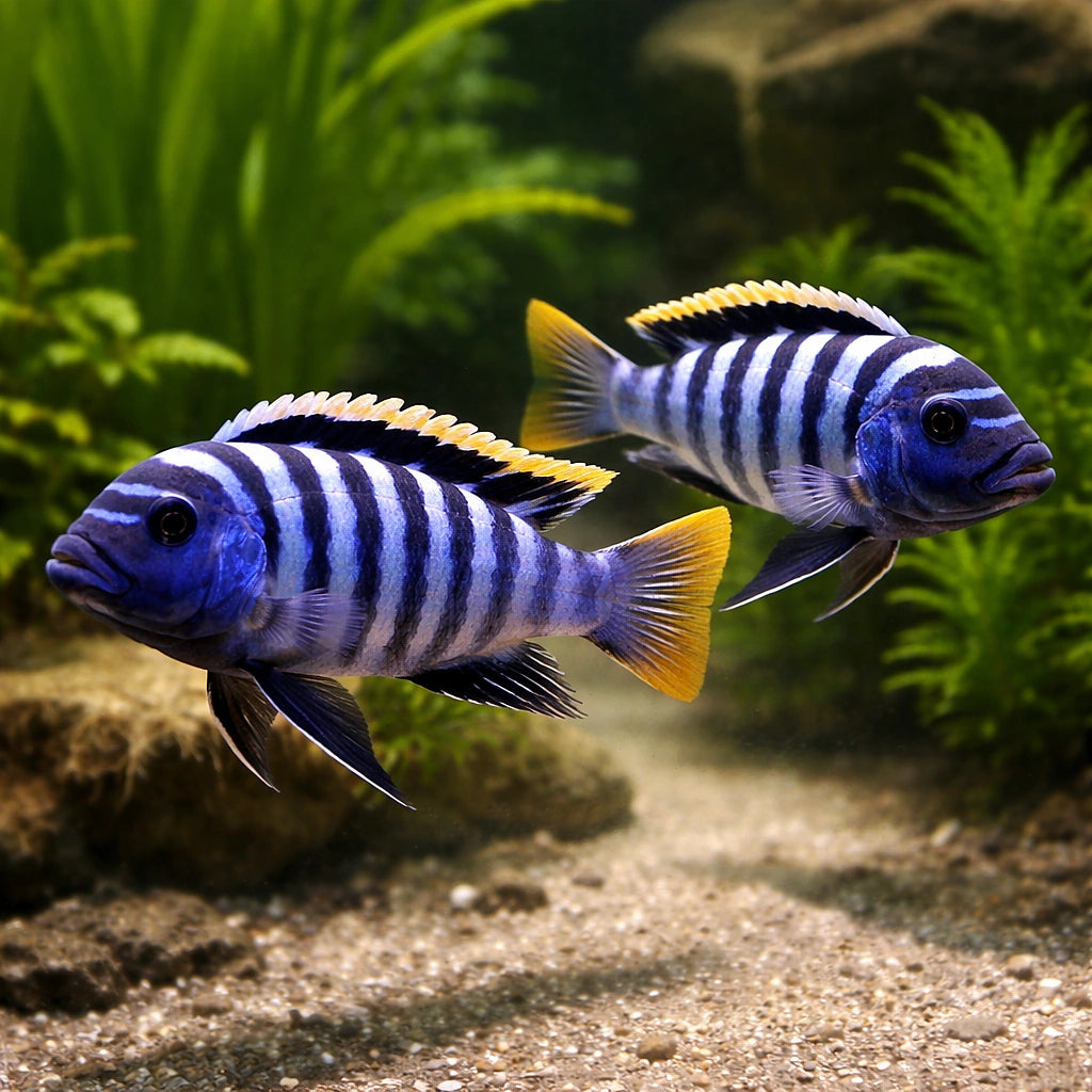 Cynotilapia sp. 'Jalo Reef' (Cynotilapia sp.) - UK (Cynotilapia sp. 'Jalo Reef') — Add bold Malawi colour with Cynotilapia…