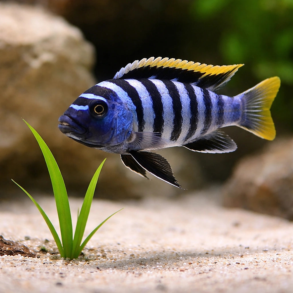 Cynotilapia sp. 'Jalo Reef' (Cynotilapia sp.) - UK (Cynotilapia sp. 'Jalo Reef') — Add bold Malawi colour with Cynotilapia…