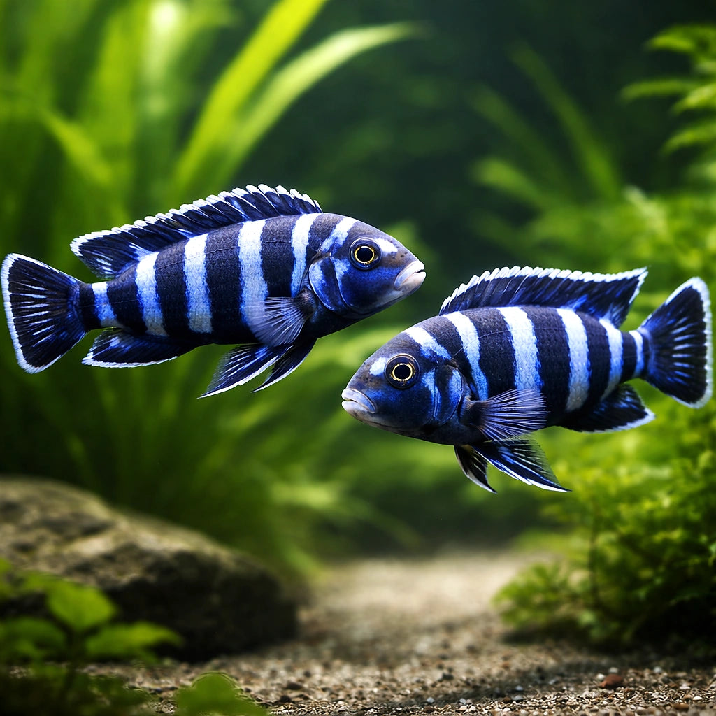 Demasoni Malawi Cichlid Pseudotropheus - Peaceful Community Fish UK (Chindongo demasoni) — Bright blue Demasoni Malawi…