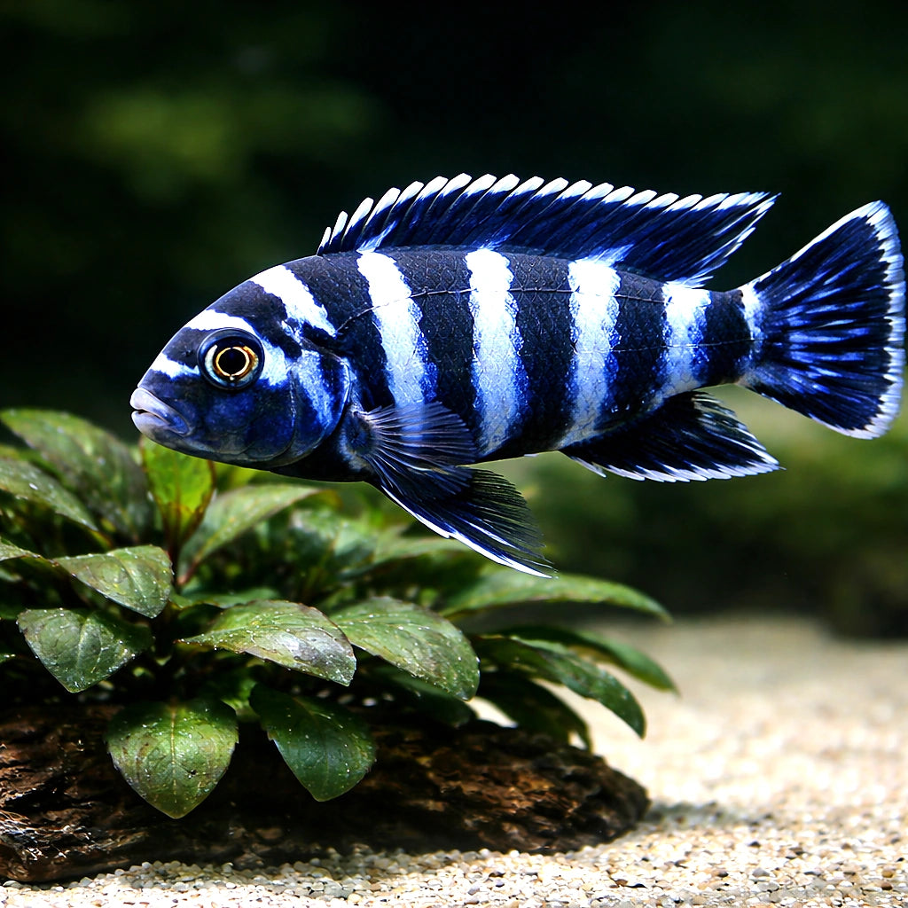 Demasoni Malawi Cichlid Pseudotropheus - Peaceful Community Fish UK (Chindongo demasoni) — Bright blue Demasoni Malawi…