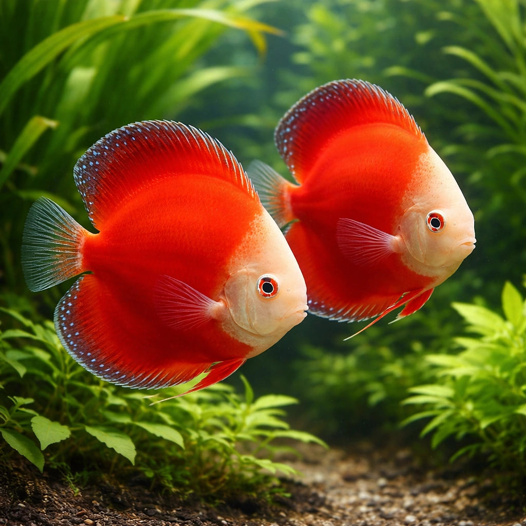 Discus Fish Red Valentine - UK (Symphysodon aequifasciatus) — Buy Discus Fish Red Valentine for a striking centrepiece in…