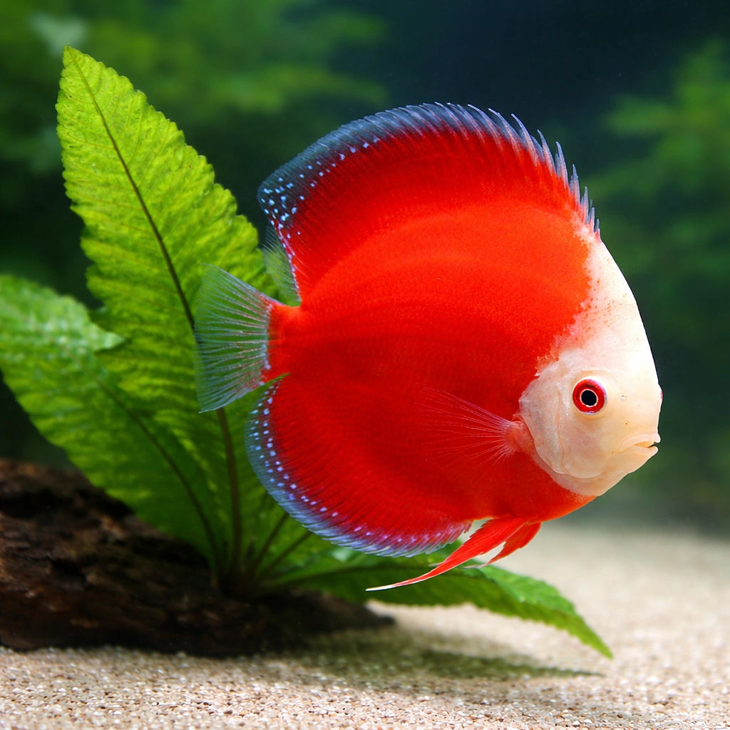 Discus Fish Red Valentine - UK (Symphysodon aequifasciatus) — Buy Discus Fish Red Valentine for a striking centrepiece in…
