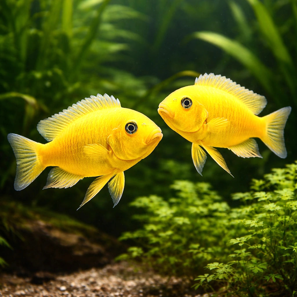 Doctor's Daktari Cichlid - UK (Pseudotropheus daktari) — A striking cichlid for experienced tropical keepers, adding bold…