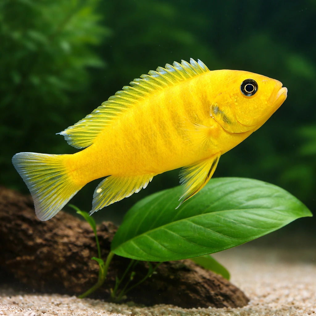 Doctor's Daktari Cichlid - UK (Pseudotropheus daktari) — A striking cichlid for experienced tropical keepers, adding bold…