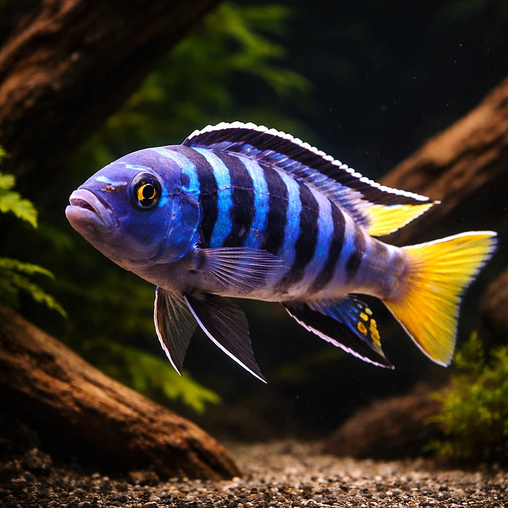 Elongate Mbuna Cichlid Chindongo Elongatus Slender Pseudotropheus - UK (Chindongo elongatus) — Striking Slender Mbuna from…