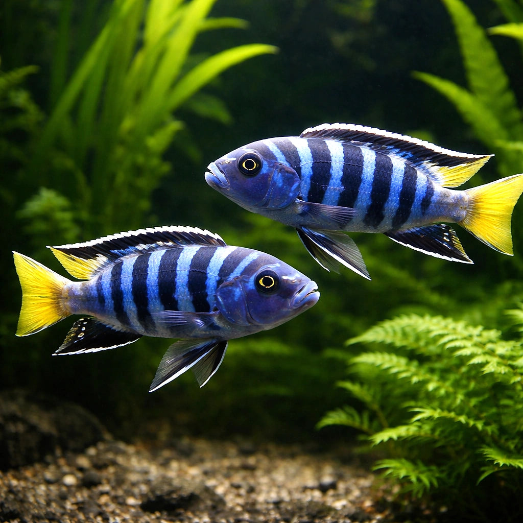 Elongate Mbuna Cichlid Chindongo Elongatus Slender Pseudotropheus - UK (Chindongo elongatus) — Striking Slender Mbuna from…