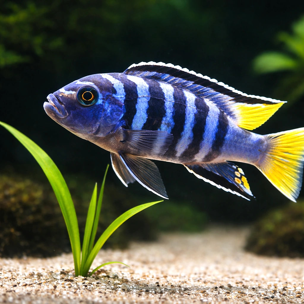 Elongate Mbuna Cichlid Chindongo Elongatus Slender Pseudotropheus - UK (Chindongo elongatus) — Striking Slender Mbuna from…