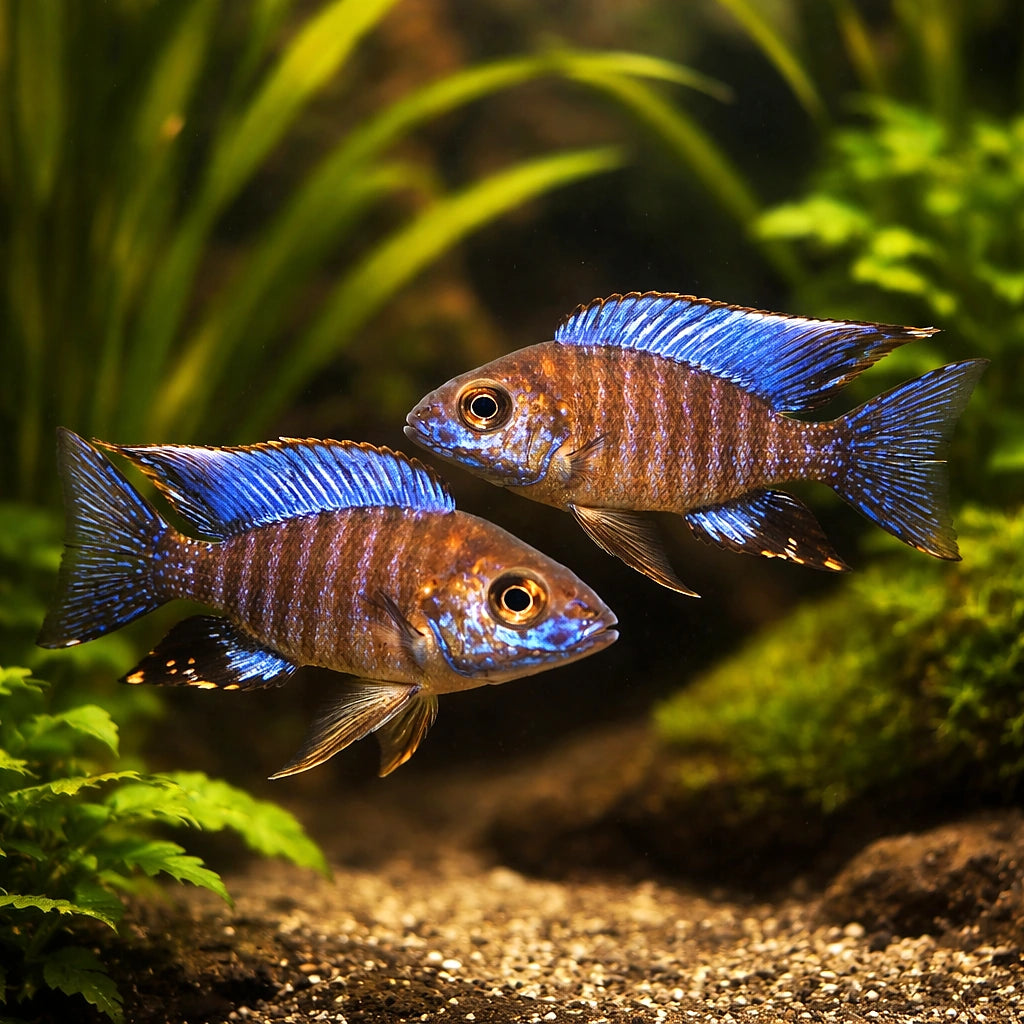 Ethelwihae Peacock Cichlid — Ethelwynn's Peacock Cichlid - UK (Aulonocara ethelwynnae) — A vibrant Peacock Cichlid with bold…