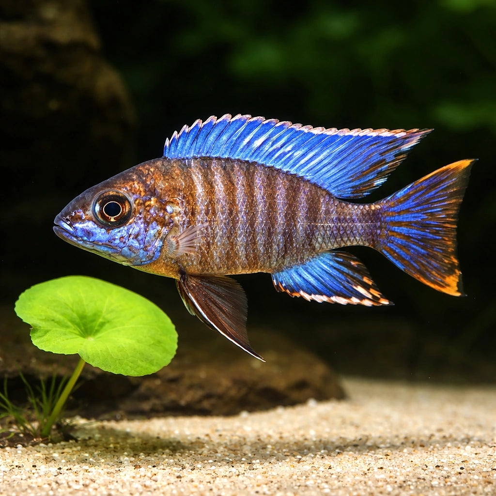 Ethelwihae Peacock Cichlid — Ethelwynn's Peacock Cichlid - UK (Aulonocara ethelwynnae) — A vibrant Peacock Cichlid with bold…
