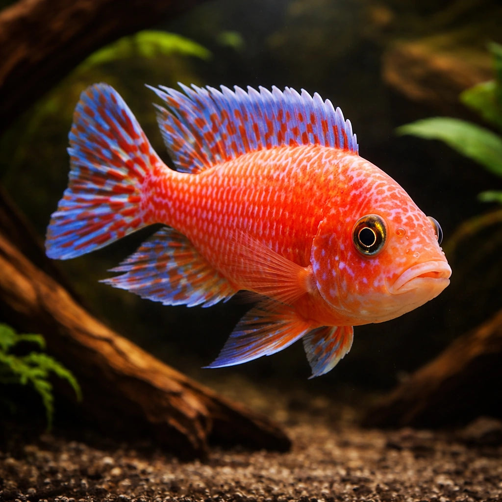 Firefish Cichlid (Aulonocara) - UK (Aulonocara sp. 'Firefish') — Add vivid Lake Malawi colour with the Firefish Cichlid…