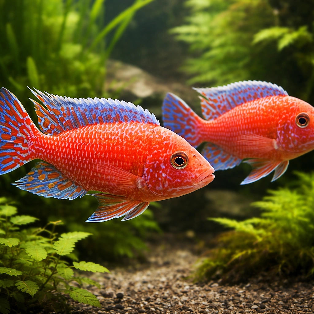 Firefish Cichlid (Aulonocara) - UK (Aulonocara sp. 'Firefish') — Add vivid Lake Malawi colour with the Firefish Cichlid…