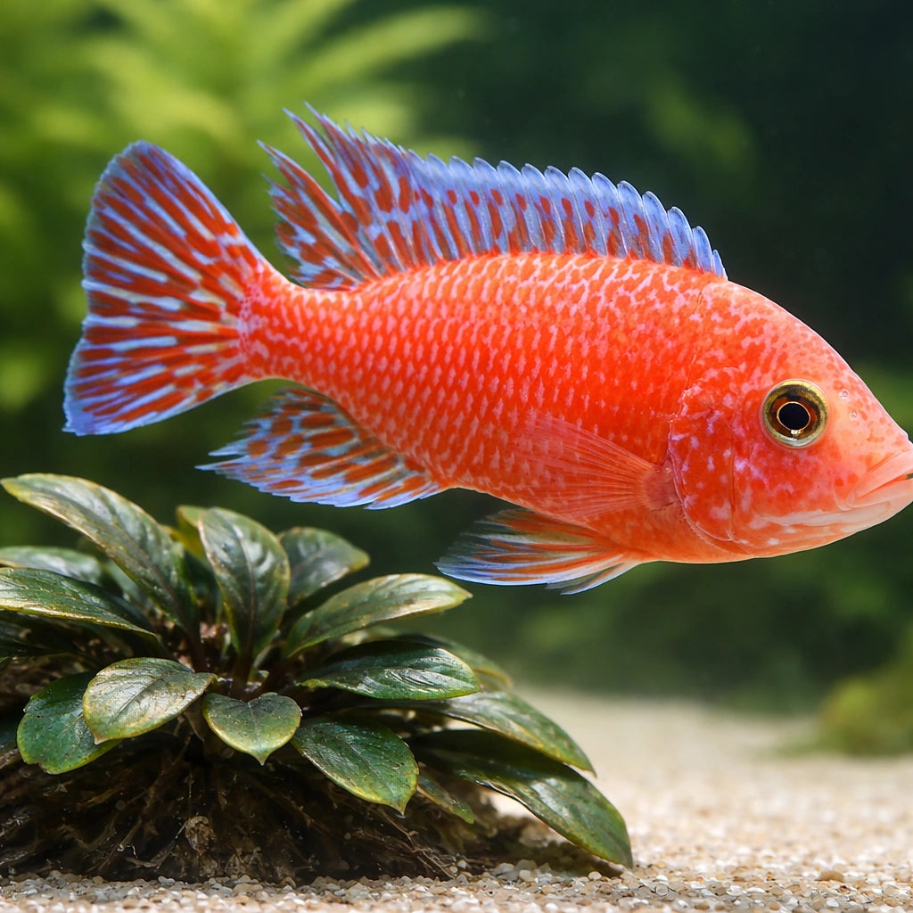 Firefish Cichlid (Aulonocara) - UK (Aulonocara sp. 'Firefish') — Add vivid Lake Malawi colour with the Firefish Cichlid…