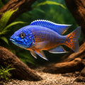 Flametail Peacock Cichlid (Aulonocara stuartgranti "Ngara") - UK (Aulonocara stuartgranti) — Bright Flametail Peacock — hero…