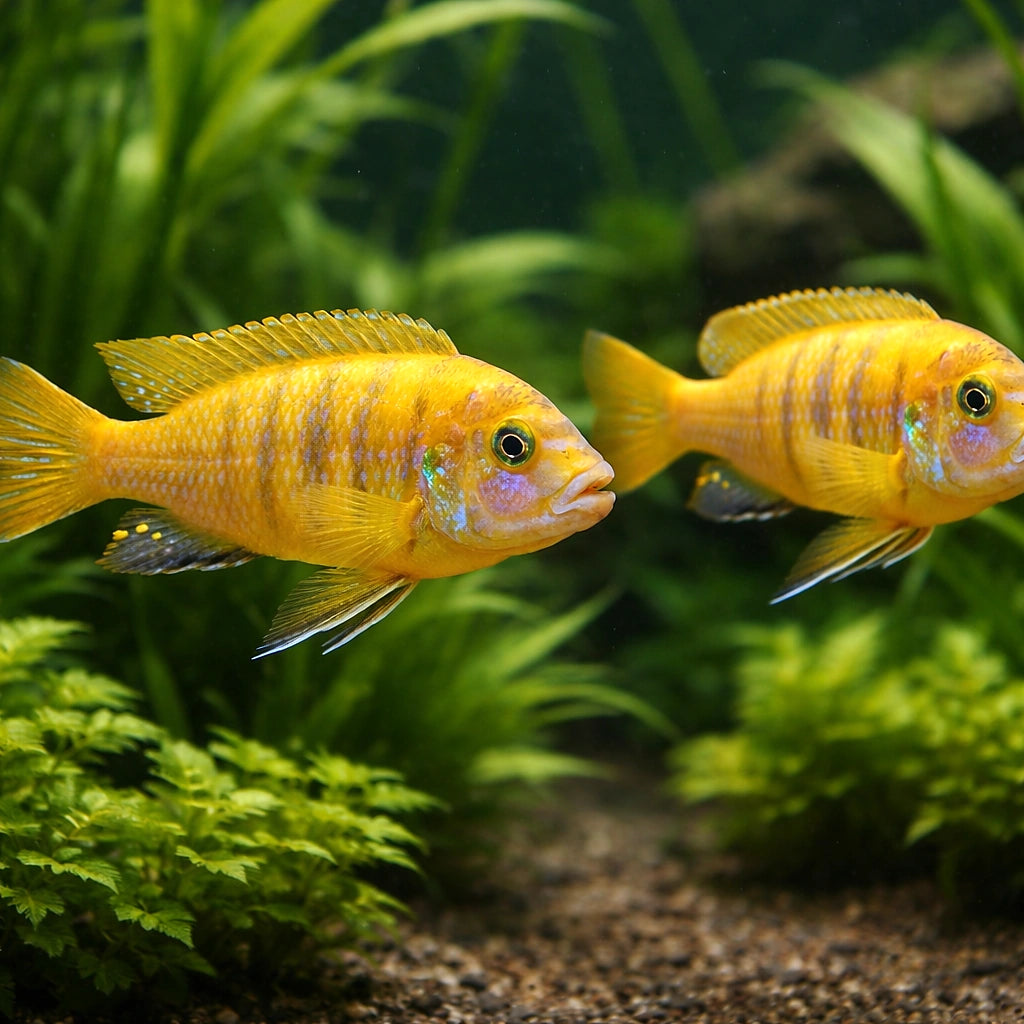 Flavus Malawi Cichlid Pseudotropheus - UK (Chindongo flavus) — Add a striking Flavus Malawi Cichlid to your tank for bold…