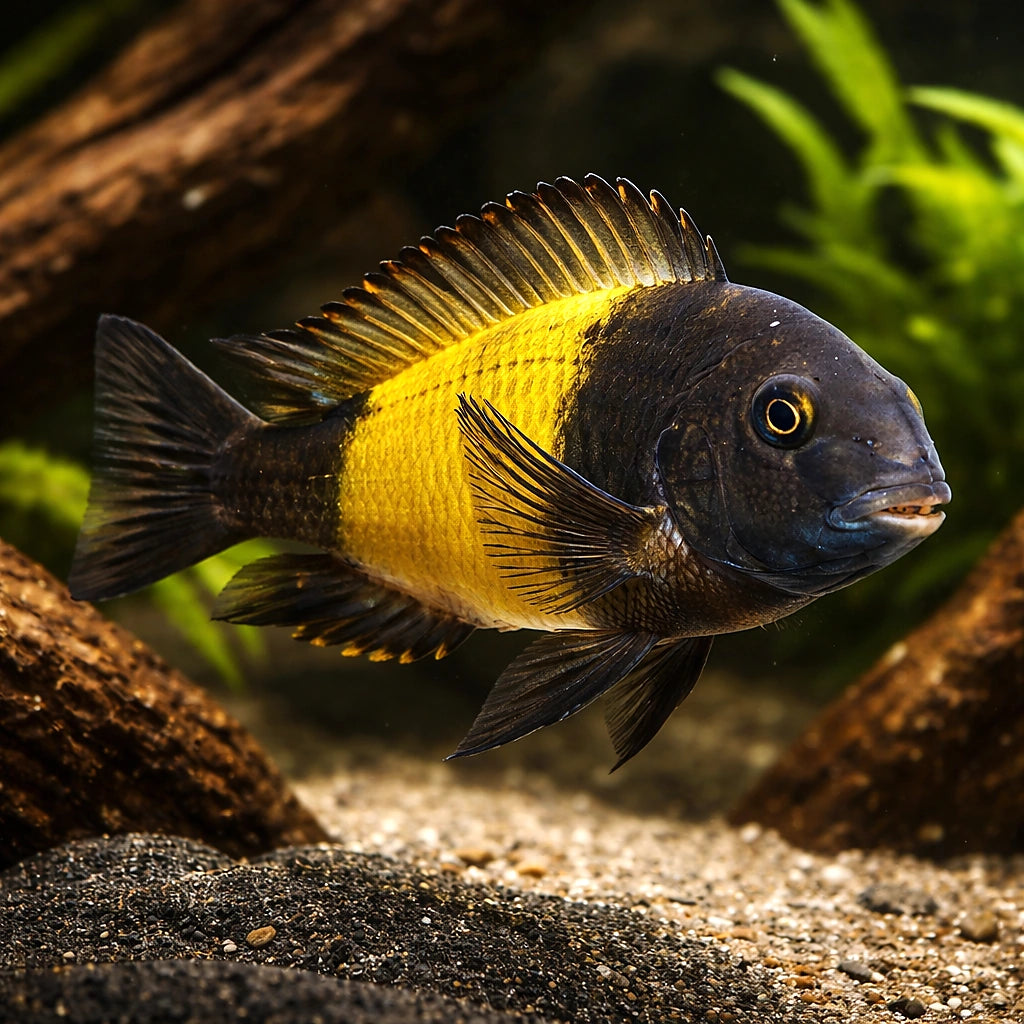 Ikola Blunthead Cichlid - Moderate Care | UK (Tropheus moorii) — Add a rare Tanganyikan showpiece to your tank with the…