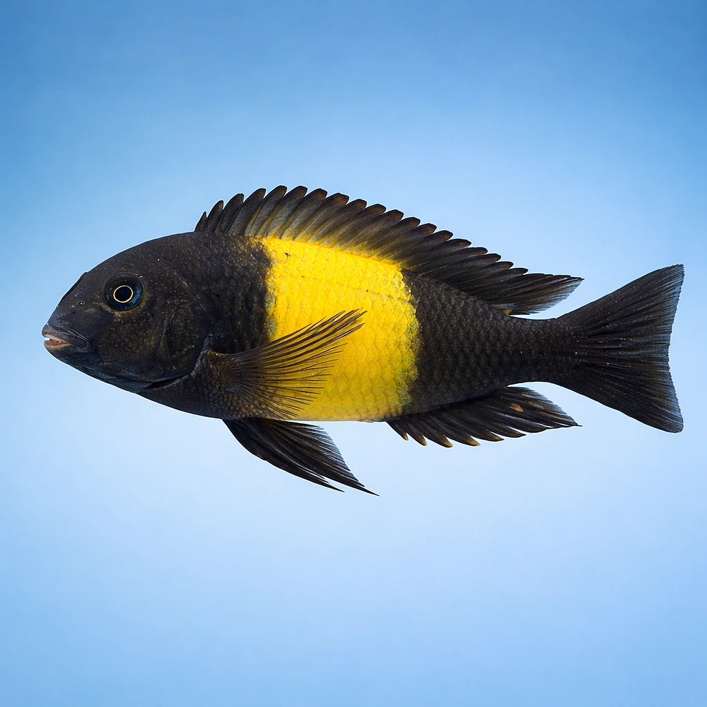 Ikola Blunthead Cichlid - Moderate Care | UK (Tropheus moorii) — Add a rare Tanganyikan showpiece to your tank with the…