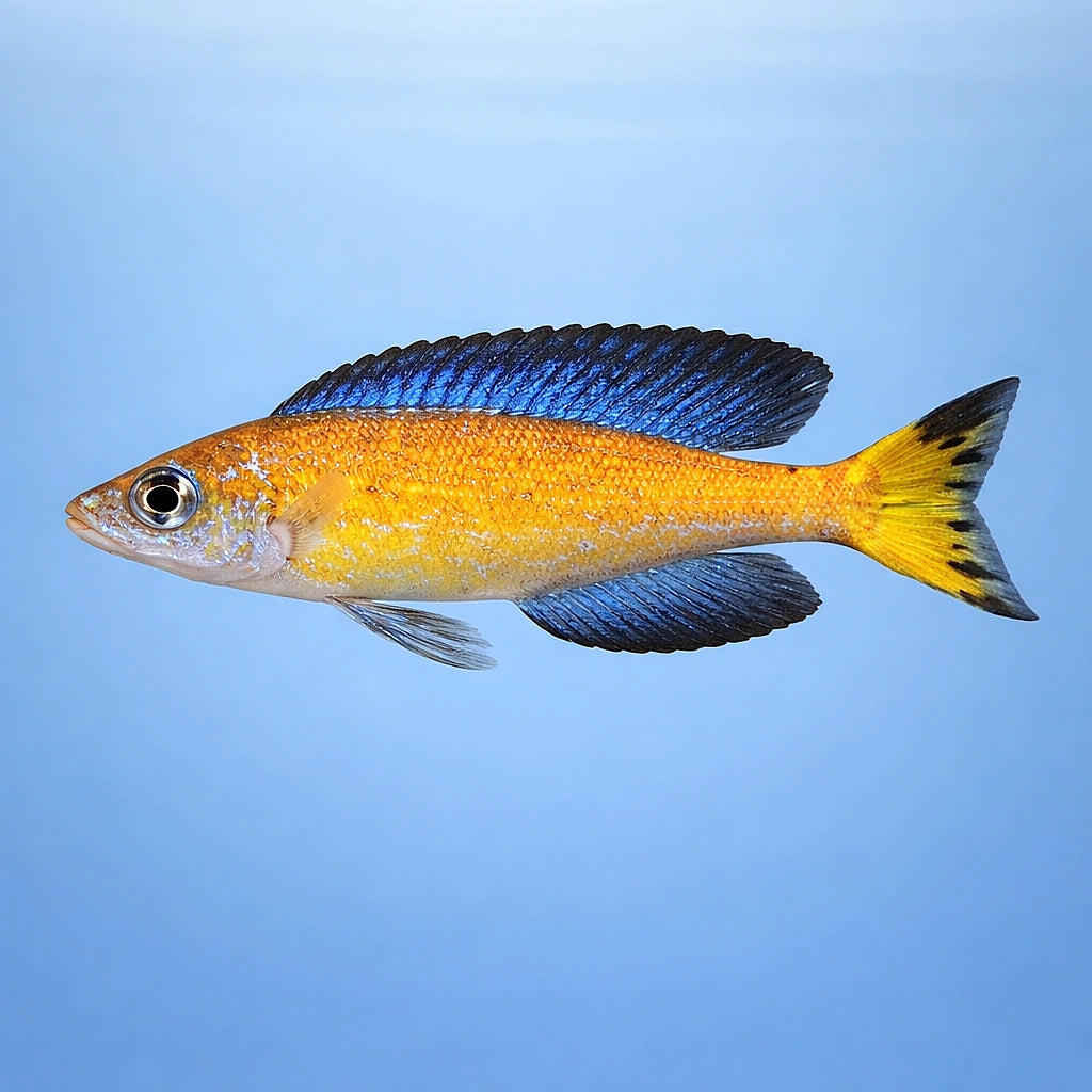 Kasai Smallscale Cyprichromis - UK (Cyprichromis microlepidotus) — A striking open-water Tanganyikan cichlid with elegant…