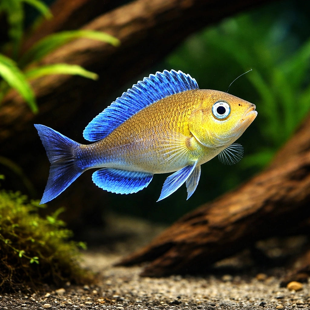 Katete Jumbo Sardine Cichlid - UK (Cyprichromis leptosoma) — A bold, eye-catching Katete Jumbo Sardine Cichlid for spacious…