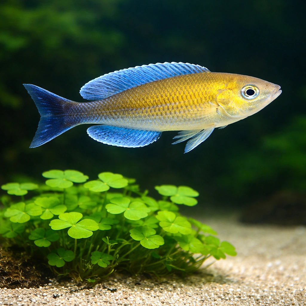 Katete Jumbo Sardine Cichlid - UK (Cyprichromis leptosoma) — A bold, eye-catching Katete Jumbo Sardine Cichlid for spacious…