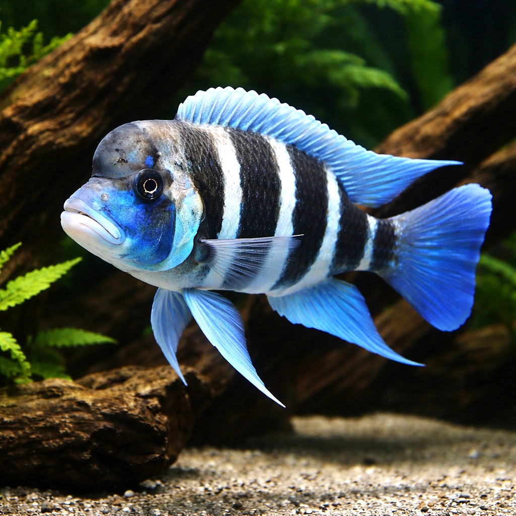 Kigoma Humphead Cichlid - Moderate Care | UK (Cyphotilapia frontosa) — Buy Kigoma Humphead Cichlid for sale in the UK — hero…