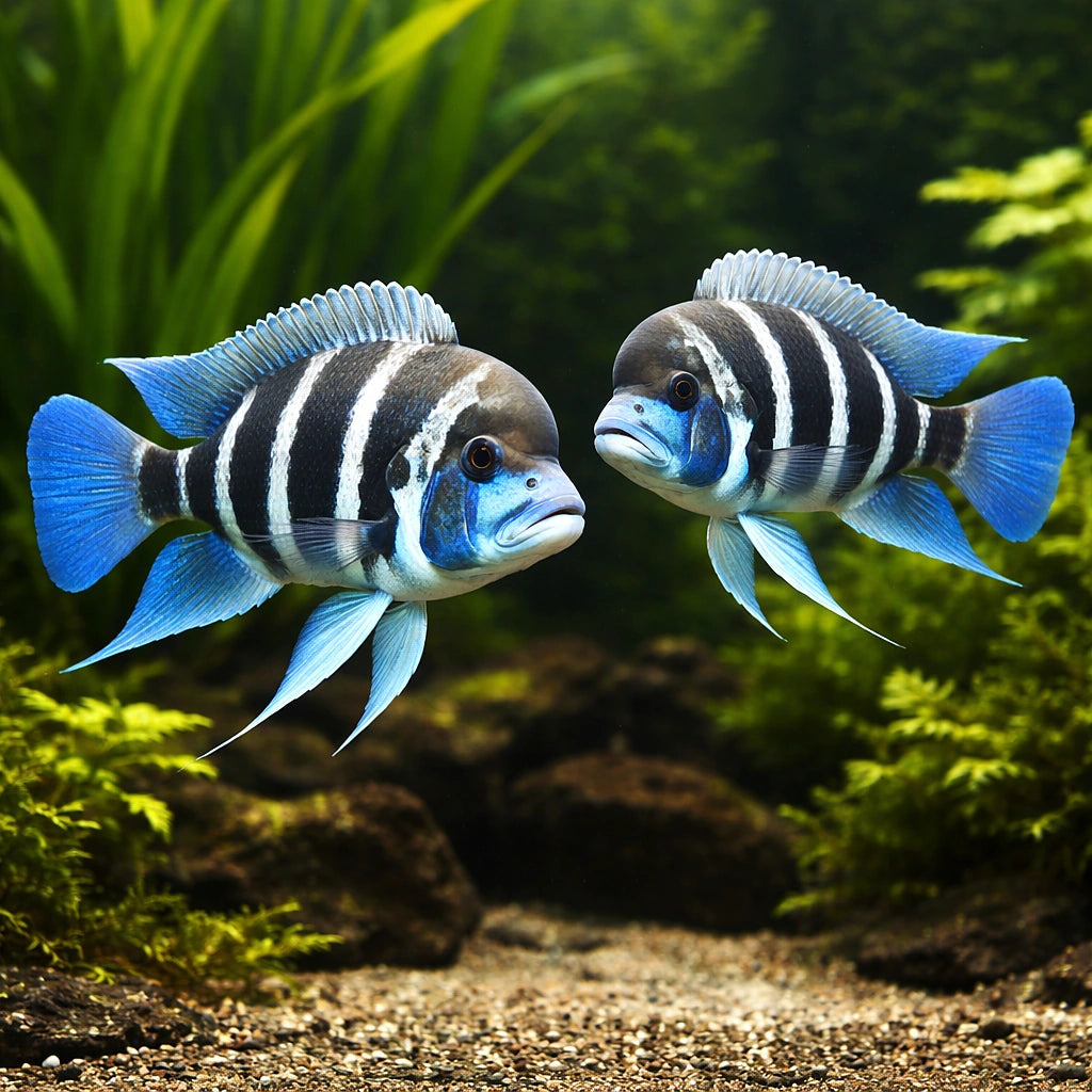 Kigoma Humphead Cichlid - Moderate Care | UK (Cyphotilapia frontosa) — Buy Kigoma Humphead Cichlid for sale in the UK — pair…
