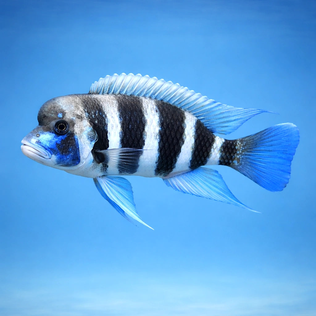 Kigoma Humphead Cichlid - Moderate Care | UK (Cyphotilapia frontosa) — Buy Kigoma Humphead Cichlid for sale in the UK — side…
