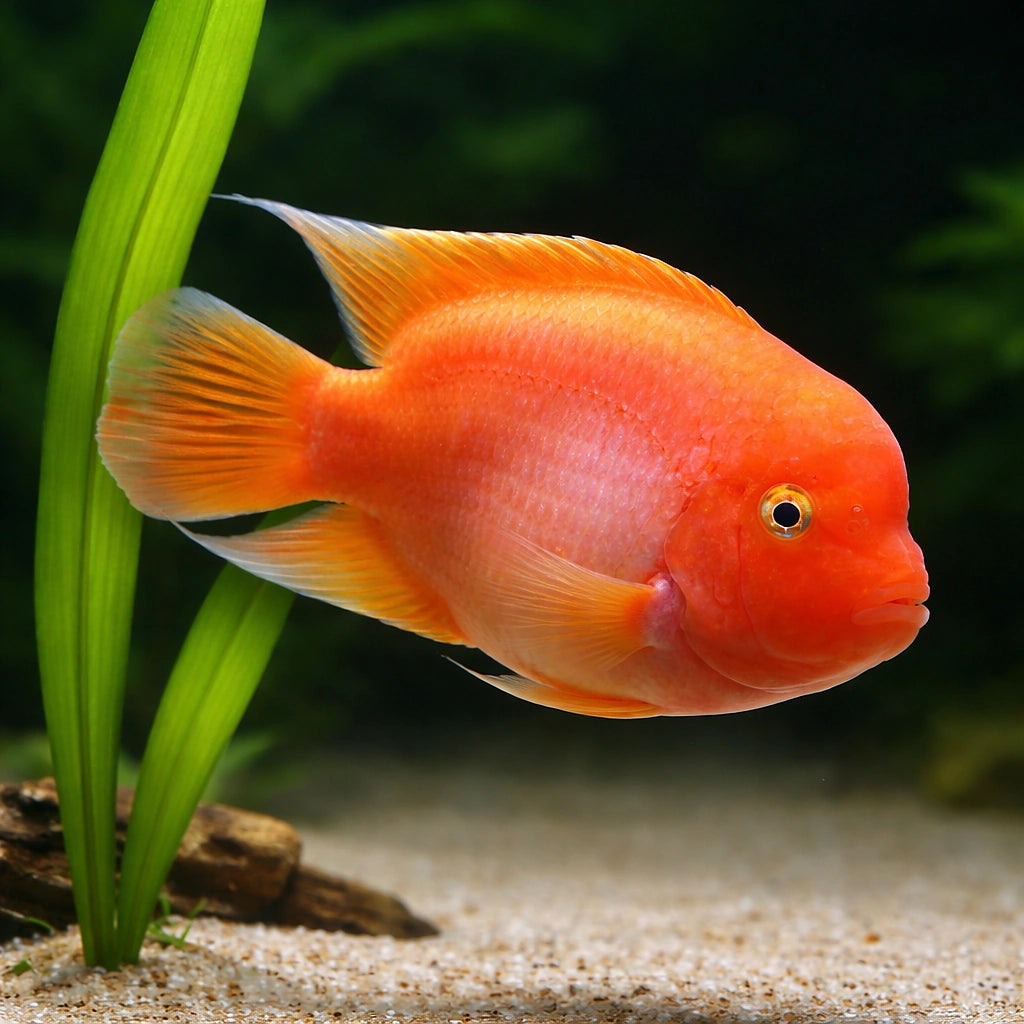 King Kong Parrot Cichlid - UK (Amphilophus hybrid) — Add a striking King Kong Parrot Cichlid to your tropical tank — scale…