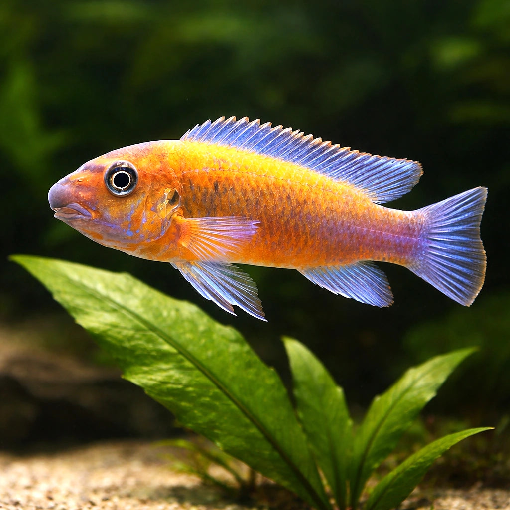 Labeotropheus trewavasae 'Chilumba' - Moderate Care | UK (Labeotropheus trewavasae) — Striking Chilumba cichlid with bold…