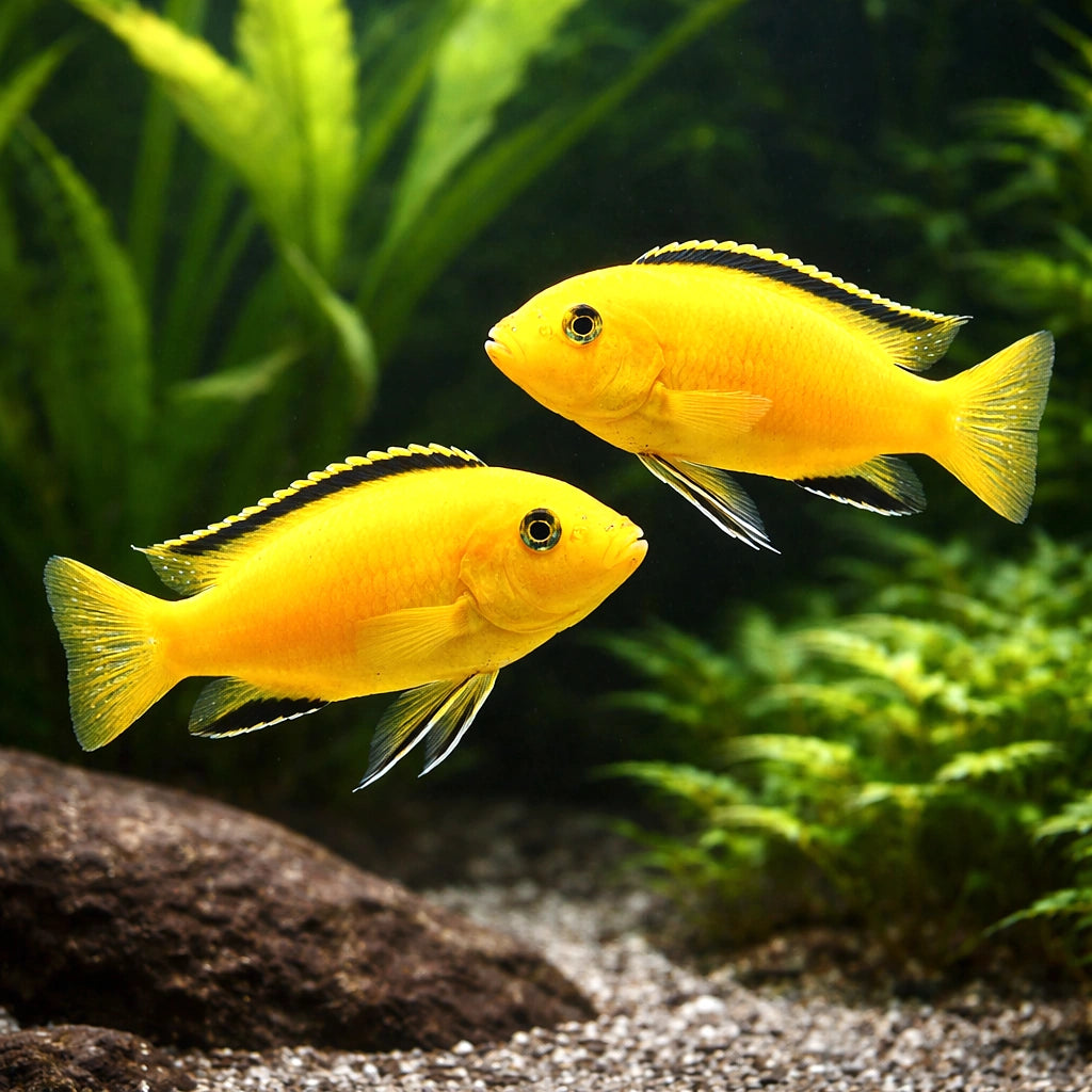 Yellow Lab Cichlid (Labidochromis caeruleus) - UK (Labidochromis caeruleus) — Add bold yellow colour to your aquarium with…