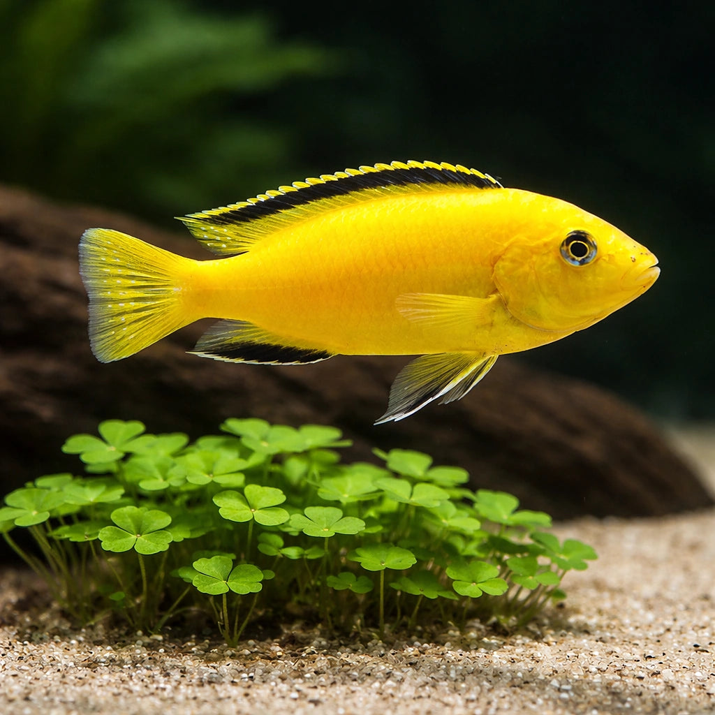 Yellow Lab Cichlid (Labidochromis caeruleus) - UK (Labidochromis caeruleus) — Add bold yellow colour to your aquarium with…