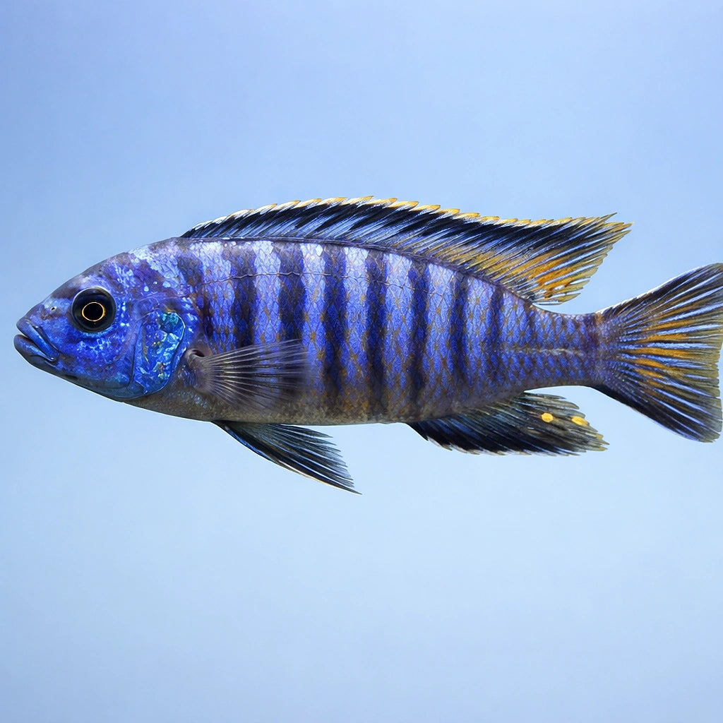Bluegray mbuna, Johanni Mbuna — Malawi Cichlid Melanochromis Johannibluegra - UK (Melanochromis johannii) — Striking Malawi…