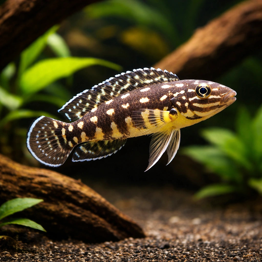 Marlier's Julie - UK (Julidochromis marlieri) — Add Marlier's Julie to your aquarium for bold colour and character — hero…