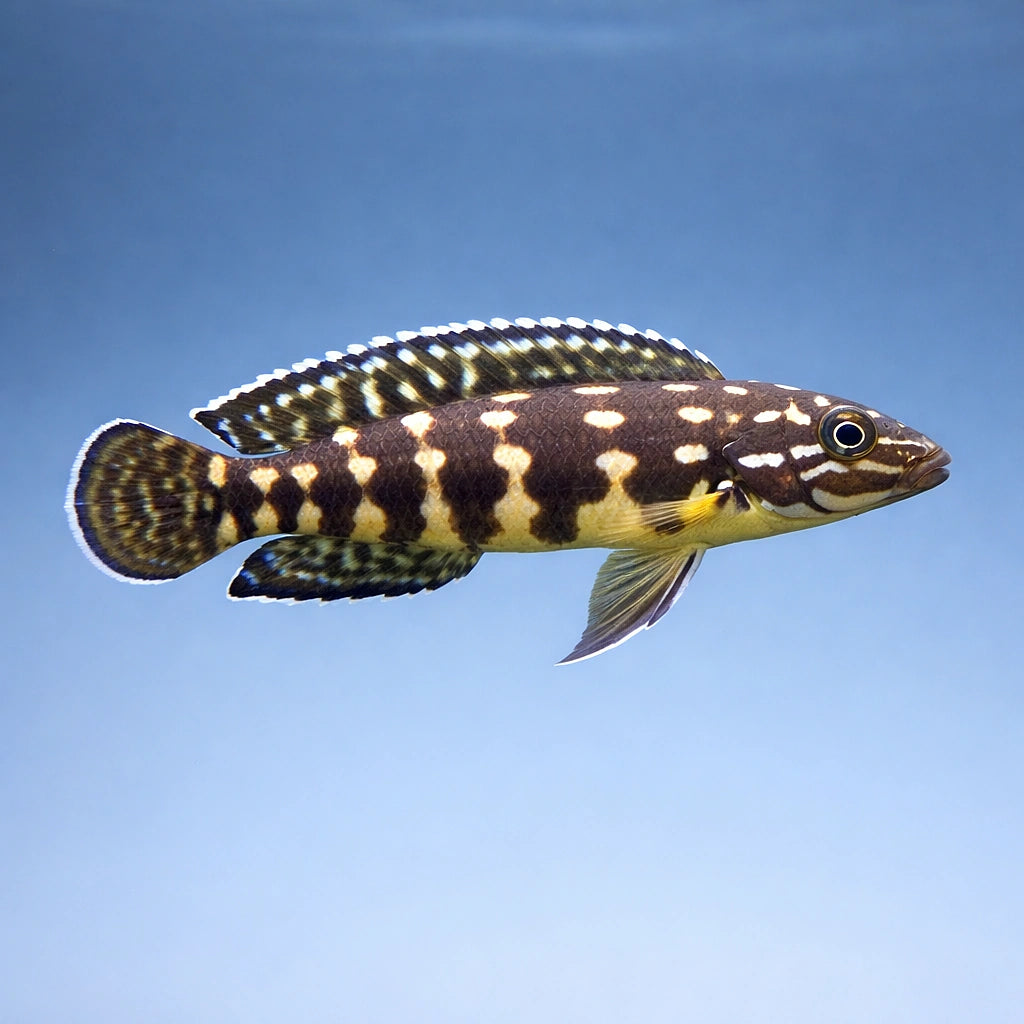 Marlier's Julie - UK (Julidochromis marlieri) — Add Marlier's Julie to your aquarium for bold colour and character — side…