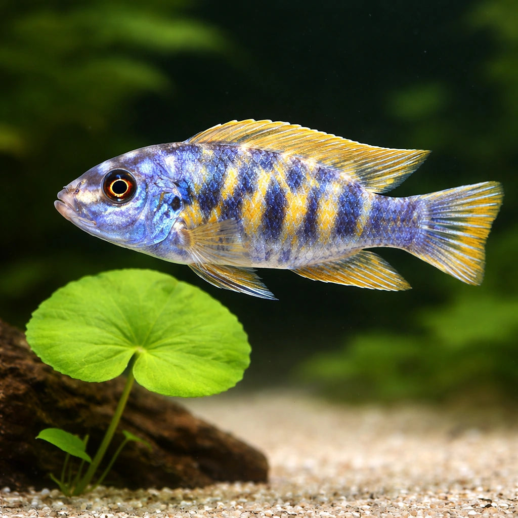 Scrapemouth mbuna marmelade — Marmalade Trewavas' Cichlid - UK (Labeotropheus trewavasae) — Add the vibrant Marmalade…