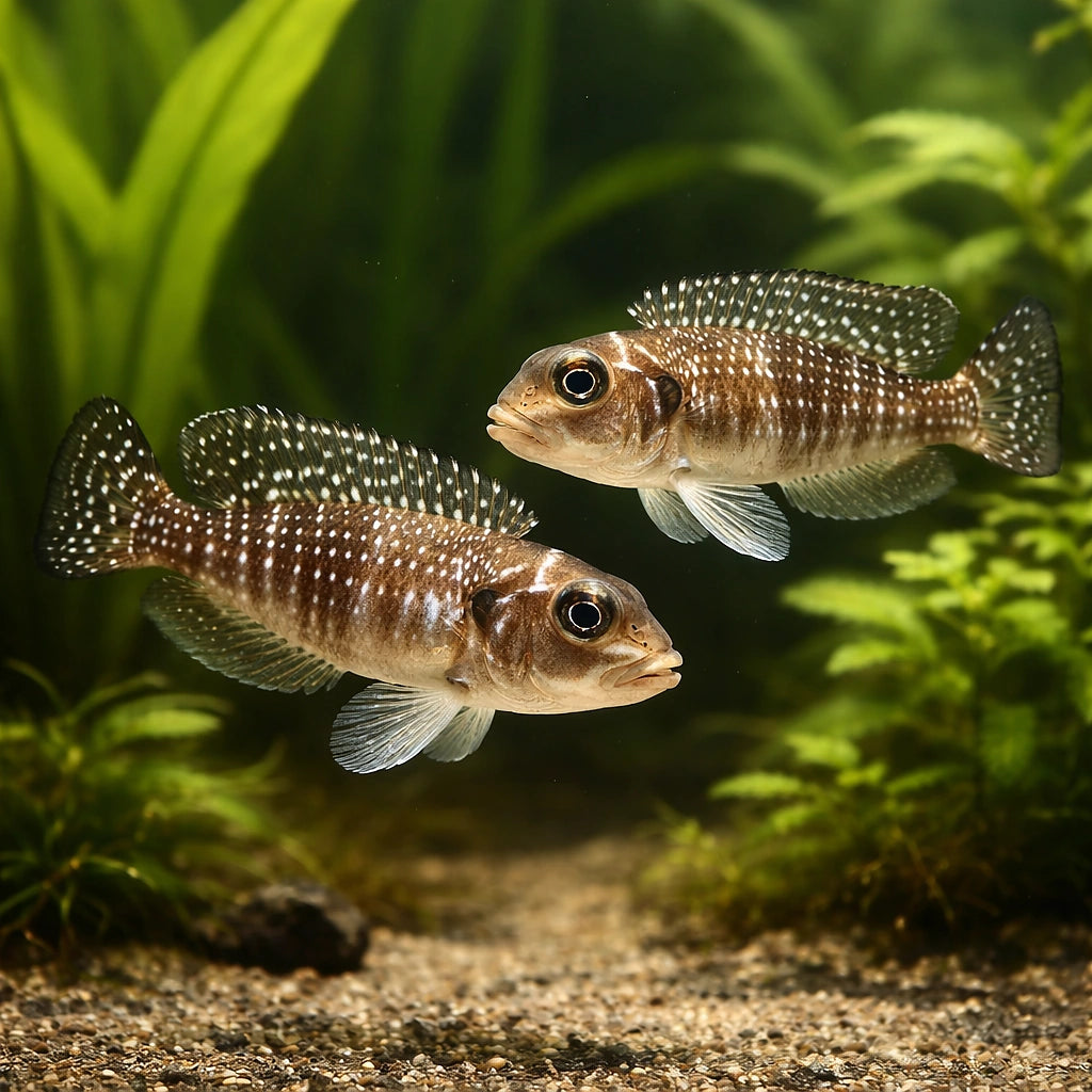 Meleagris Shell-Dweller (Neolamprologus multifasciatus) - UK (Lamprologus meleagris) — A captivating shell-dwelling cichlid…