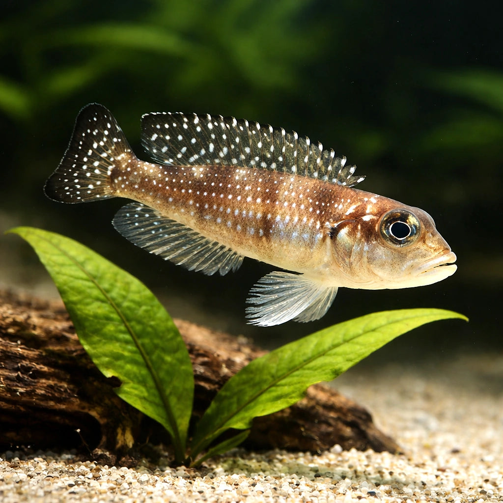 Meleagris Shell-Dweller (Neolamprologus multifasciatus) - UK (Lamprologus meleagris) — A captivating shell-dwelling cichlid…